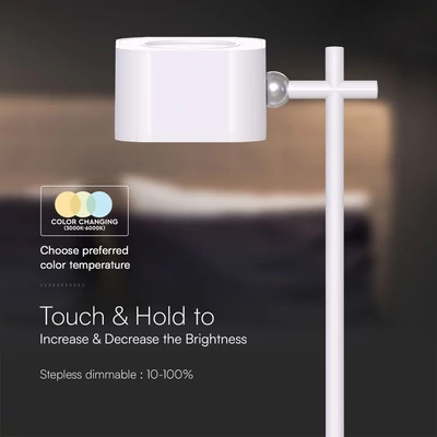 V-TAC mágneses 3in1 LED kétirányú lámpa, fehér házzal, állítható színhőmérséklettel - SKU 23410