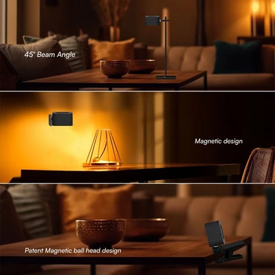 V-TAC mágneses 3in1 LED kétirányú lámpa, fekete házzal, állítható színhőmérséklettel - SKU 23411