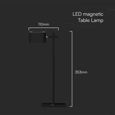 V-TAC mágneses 3in1 LED kétirányú lámpa, fekete házzal, állítható színhőmérséklettel - SKU 23411