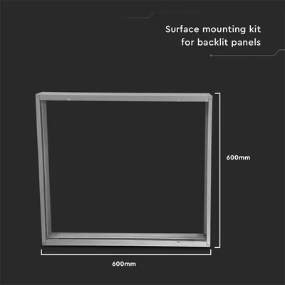 V-TAC mennyezetre szerelhető fehér DIY Hátsó megvilágítású LED panelhez keret 60x60cm - SKU 11449
