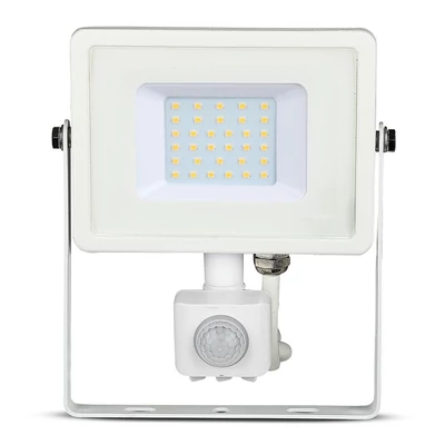 V-TAC mozgásérzékelős LED reflektor 30W meleg fehér Samsung chip - SKU 457