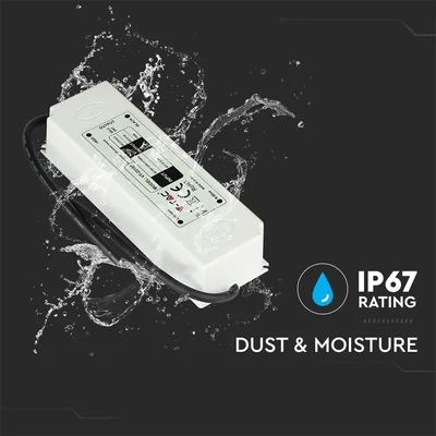 V-TAC műanyagházas IP67 LED tápegység 12V 150W 12.5A - SKU 3250