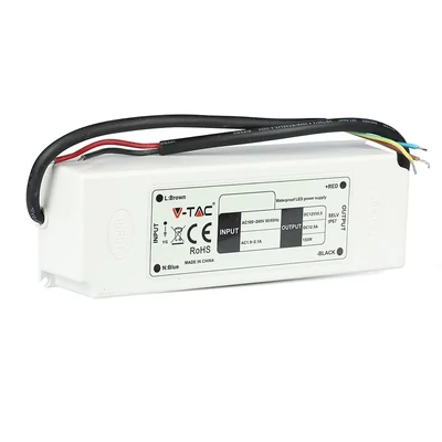 V-TAC műanyagházas IP67 LED tápegység 12V 60W 5A - SKU 3234
