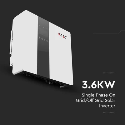 V-TAC napelemekhez való egyfázisú 3.6kW hibrid rendszerű inverter, LCD kijelzővel - SKU 11374