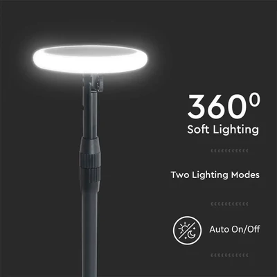 V-TAC napelemes LED kerti lámpa állítható magassággal, 129 cm, természetes fehér - SKU 6669