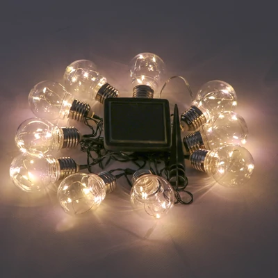 V-TAC napelemes LED party fényfüzér 2m 10db fényforrással - SKU 8559