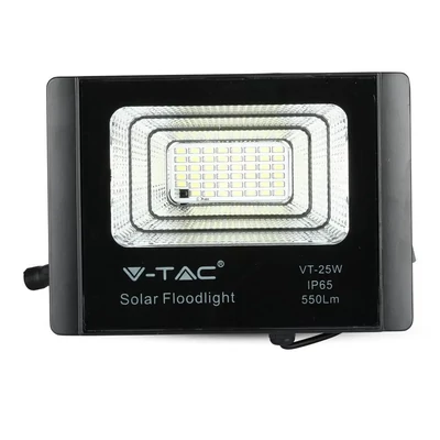 V-TAC napelemes LED reflektor 12W természetes fehér 5000 mAh - SKU 8573