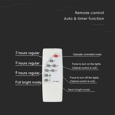 V-TAC napelemes LED reflektor 16W természetes fehér 10000 mAh, fehér házzal - SKU 10406