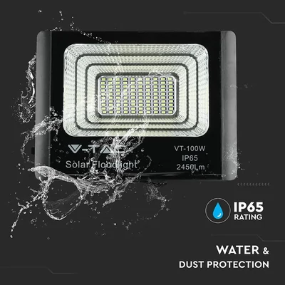 V-TAC napelemes LED reflektor 20W hideg fehér 10000 mAh - SKU 94010
