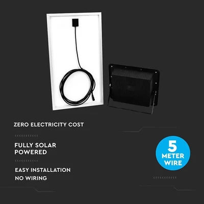V-TAC napelemes LED reflektor 40W hideg fehér 20000 mAh - SKU 94026