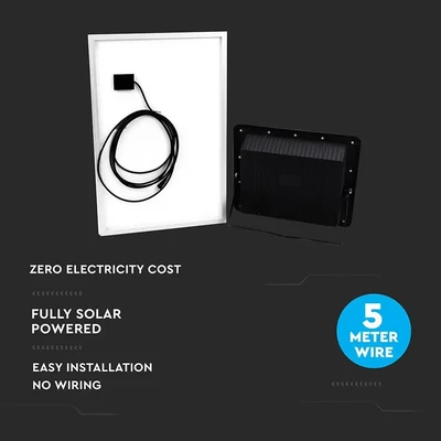 V-TAC napelemes LED reflektor 50W természetes fehér 25000 mAh - SKU 8578