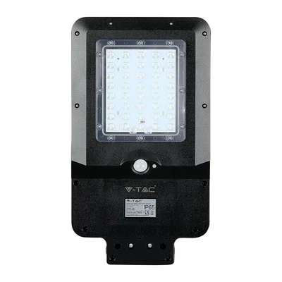V-TAC napelemes utcai LED lámpa, térvilágító lámpatest 15W természetes fehér - SKU 8549
