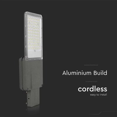 V-TAC Napelemes utcai térvilágító, 2500 Lumen, hideg fehér, Bridgelux SMD LED - SKU 10225
