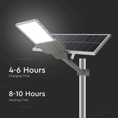 V-TAC Napelemes utcai térvilágító, 3000 Lumen, hideg fehér, Bridgelux SMD LED - SKU 10227