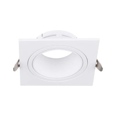 V-TAC négyzet GU10 LED spotlámpa keret, fehér lámpatest - SKU 10297