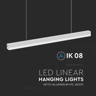 V-TAC NEWLINE felületre szerelhető fehér lineáris lámpatest, 40W, természetes fehér - SKU 10138