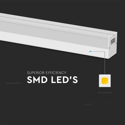 V-TAC NEWLINE felületre szerelhető fehér lineáris lámpatest, 40W, természetes fehér - SKU 10138