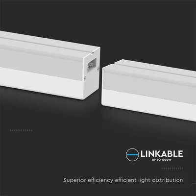 V-TAC NEWLINE felületre szerelhető fehér lineáris lámpatest, 40W, természetes fehér - SKU 10138