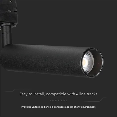 V-TAC PRO COB LED sínes spotlámpa állítható 7W CRI>90 természetes fehér - SKU 21354