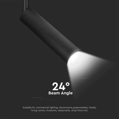 V-TAC PRO COB LED sínes spotlámpa állítható 7W CRI>90 természetes fehér - SKU 21354