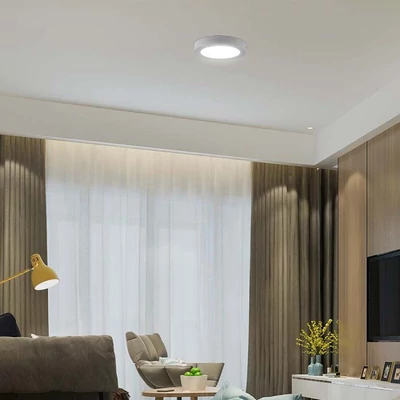 V-TAC PRO felületre szerelhető, műanyag, kerek LED panel 12W, hideg fehér - SKU 78751