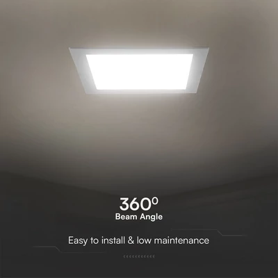 V-TAC PRO süllyeszthető, műanyag, szögletes LED panel 6W, meleg fehér - SKU 104801