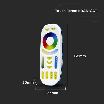 V-TAC RGB+CCT rádiófrekvenciás LED szalag érintőgombos távirányító - SKU 2922