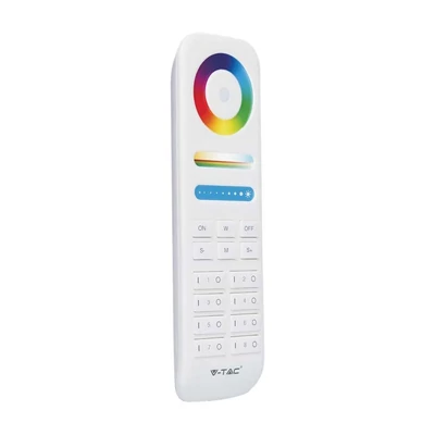 V-TAC RGB+W 8 zónás rádiófrekvenciás LED szalag távirányító - SKU 2921