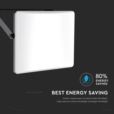 V-TAC RLE 30W LED reflektor, állítható színhőmérséklettel, fekete házzal, tejüveg búra - SKU 23769