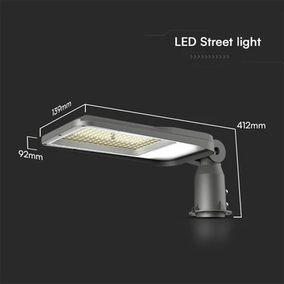 V-TAC RLE utcai LED lámpa, térvilágító ledes lámpatest 50W, PC búra, természetes fehér - SKU 23618