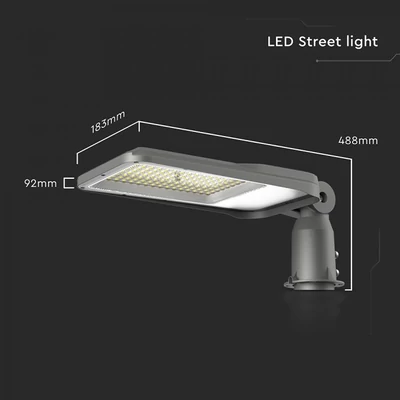 V-TAC RLE utcai LED lámpa, térvilágító ledes lámpatest 50W, PC búra, természetes fehér - SKU 23620