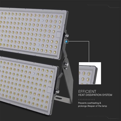 V-TAC SHP 500W LED reflektor, 135 Lm/W, 1 méter kábel, hideg fehér - SKU 97212