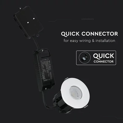 V-TAC SMART tűzálló 10W spot lámpa, cserélhető fejjel, állítható színhőmérséklettel - SKU 1424