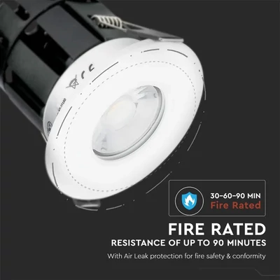 V-TAC SMART tűzálló 10W spot lámpa, cserélhető fejjel, állítható színhőmérséklettel - SKU 1424