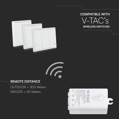 V-TAC Smart - WiFi vezérlő vezeték nélküli kapcsolóhoz - SKU 8459