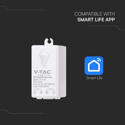 V-TAC Smart - WiFi vezérlő vezeték nélküli kapcsolóhoz - SKU 8459