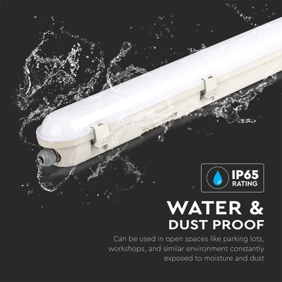 V-TAC sorolható LED lámpa 120cm 60W IP65 hideg fehér, 120 Lm/W - SKU 20474
