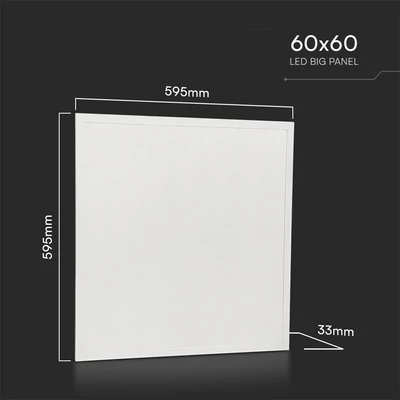 V-TAC süllyeszthető LED panel hideg fehér 25W 60 x 60cm, 180 Lm/W, Back-Lit - SKU 23458