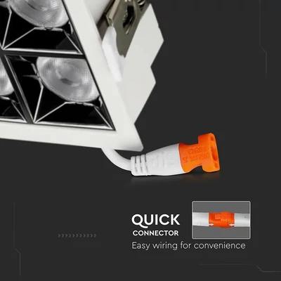 V-TAC süllyeszthető LED SMD mélysugárzó lámpa UGR<19 CRI>90 16W 12° hideg fehér - SKU 976