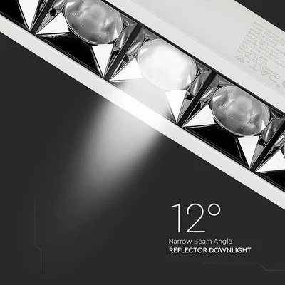 V-TAC süllyeszthető LED SMD mélysugárzó lámpa UGR<19 CRI>90 20W 12° hideg fehér - SKU 979