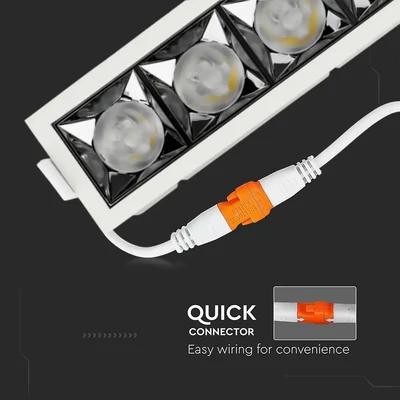 V-TAC süllyeszthető LED SMD mélysugárzó lámpa UGR<19 CRI>90 20W 12° hideg fehér - SKU 979