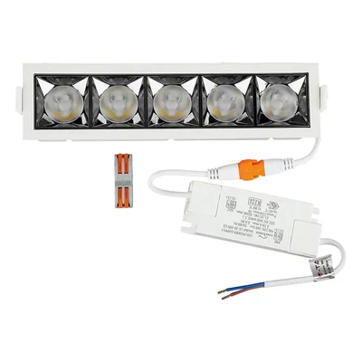 V-TAC süllyeszthető LED SMD mélysugárzó lámpa UGR<19 CRI>90 20W 12° meleg fehér - SKU 981