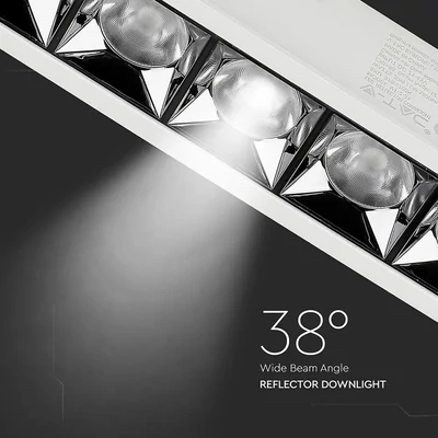 V-TAC süllyeszthető LED SMD mélysugárzó lámpa UGR<19 CRI>90 20W 38° hideg fehér - SKU 994