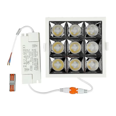 V-TAC süllyeszthető LED SMD mélysugárzó lámpa UGR<19 CRI>90 36W 12° hideg fehér - SKU 982