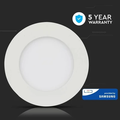 V-TAC süllyeszthető mennyezeti kerek LED panel 24W meleg fehér - SKU 724