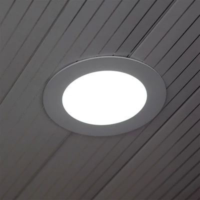 V-TAC süllyeszthető mennyezeti kerek LED panel 3W hideg fehér - SKU 216294