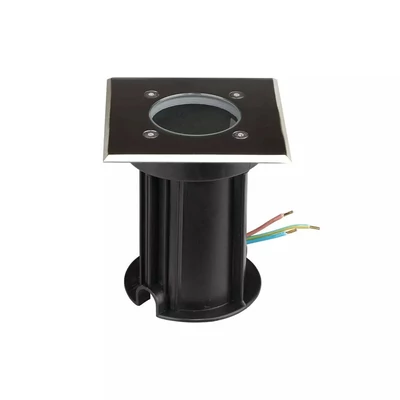 V-TAC szögletes talajlámpa, IP65, GU10 foglalattal - SKU 7516