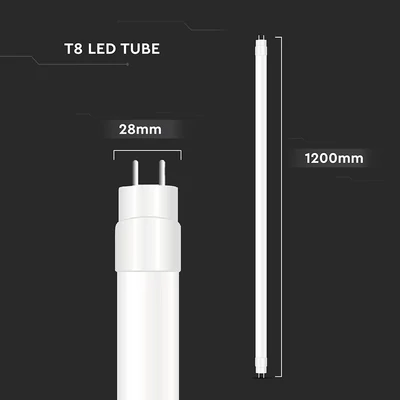 V-TAC T8 LED fénycső 120cm 16.5W természetes fehér, 112 lm/W - SKU 23872