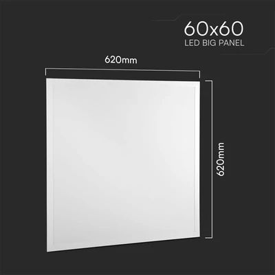 V-TAC UGR<19 LED panel természetes fehér 40W 62 x 62cm, 100 Lm/W, Back-Lit - SKU 23667