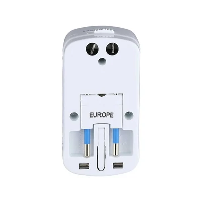 V-TAC univerzális hálózati adapter, 2db USB csatlakozóval - SKU 8704
